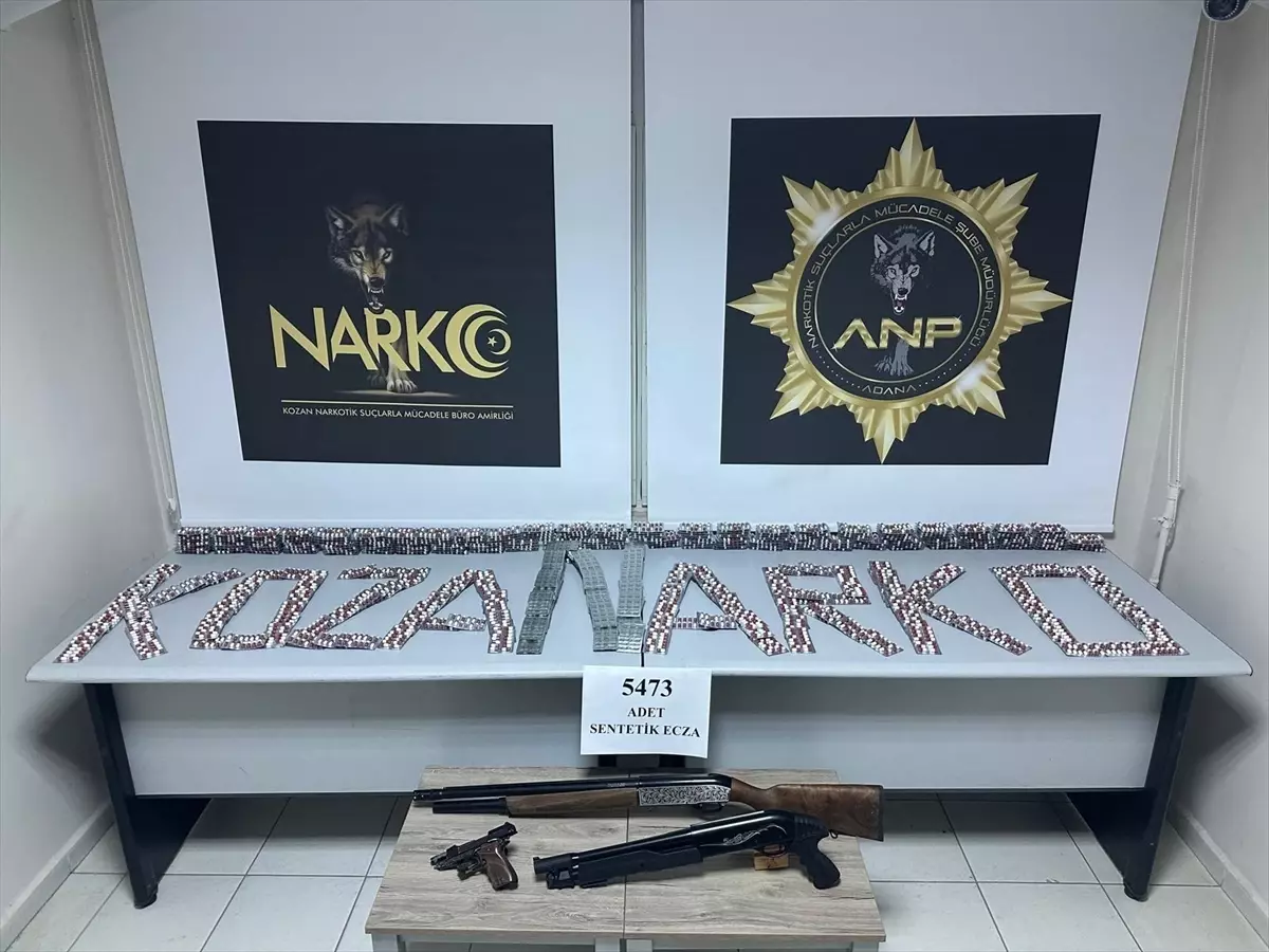 Kozan’da 5.473 Hap Ele Geçirildi: A.E.E. Tutuklandı