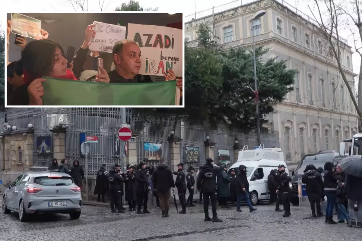İstanbul’da Fatih’te İranlı Göçmenler Protesto Desteği İçin Buluştu