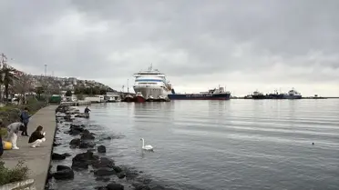 Astoria Grande kruvaziyerinin Samsun Limanı'ndaki görüntüsü