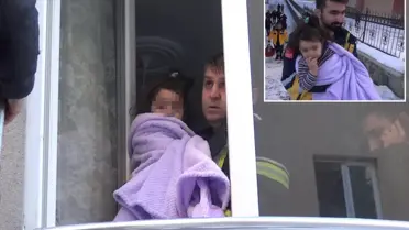 Erzurum Palandöken'de 1,5 Yaşındaki Bebek Pencere Yoluyla Kurtarıldı