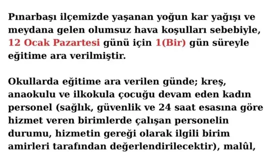 Kayseri yollarında kar birikintileri