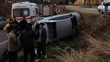 Düziçi’de Kontrol Kaybeden Araç Devrildi, Sürücü Yaralandı