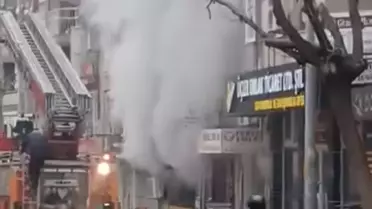 Yangın sonrası oyun salonunun hasar görmüş bölümü