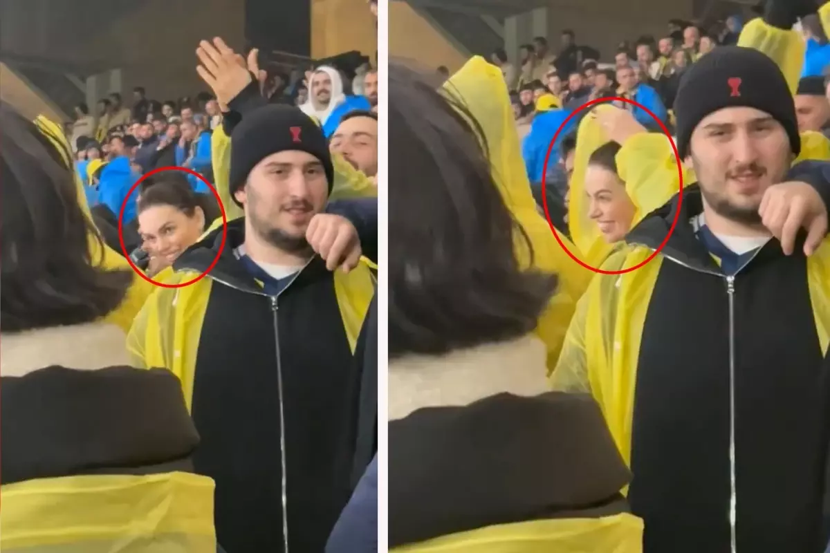 Yağmurluklu Lais Moraes, Süper Kupa Finalinde Tribünlerde Göz Kamaştırdı