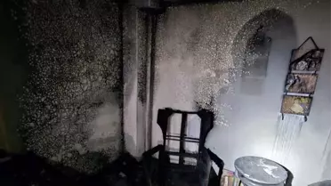 Bandırma’da itfaiye ekipleri yangına müdahale ederken