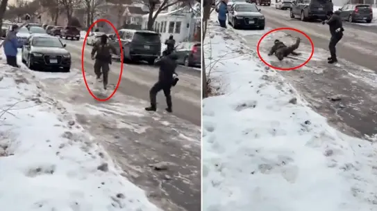 Polisin düşüş anı detaylı görüntüsü