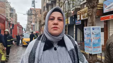 Yangın anındaki duman ve alevler