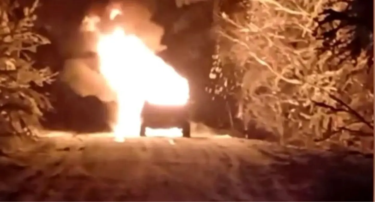 Bursa İnegöl'de Seyir Halindeki Cip Yangın Söndürüldü