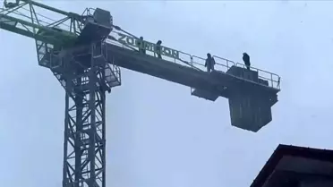 Kule vinci üzerinde intihar girişimi