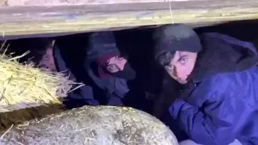 Kars'ta Saman Kamyonetinde Yakalanan 3 Afgan Göçmen Operasyonu