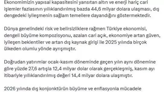 Yılmaz'ın açıklaması sırasında çekilen fotoğraf