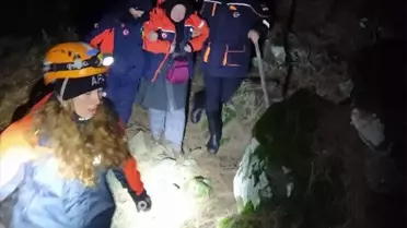 Kadının ormanda bulunduğu anın fotoğrafı