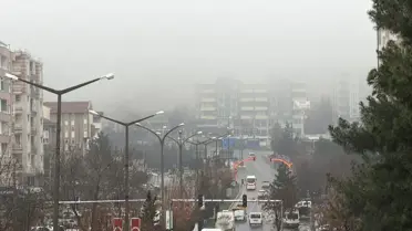 Mardin'de yağışlı hava görüntüsü