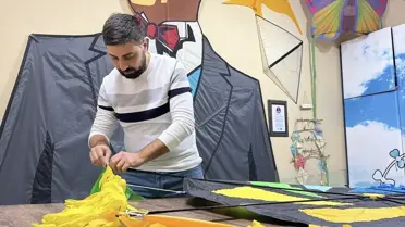 Mardinli uçurtma ustasının renkli tasarımları