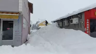 Ovacık'ta kar yağışı