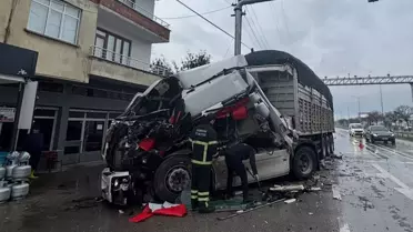 Kaza sonrası yol görüntüsü