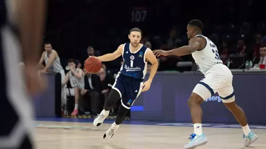 Maçın kritik anlarından bir kare