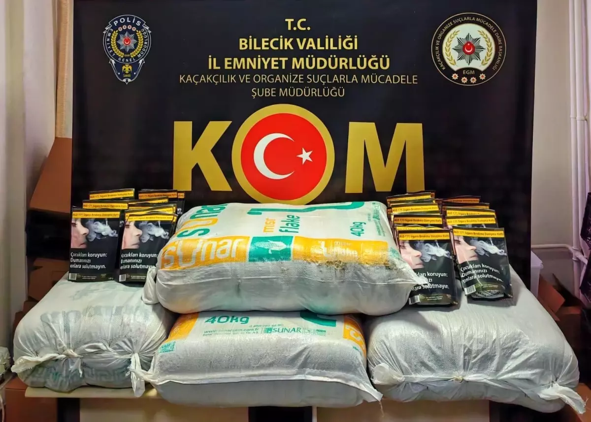 Bilecik’te 123 Kilogram Kaçak Tütün Operasyonu Sonuçlandı