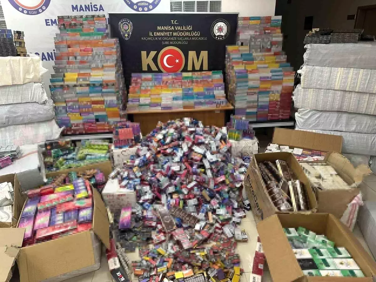 Manisa’da 79 Bin Paket Kaçak Sigara Ele Geçirildi, Bir Şahıs Tutuklandı