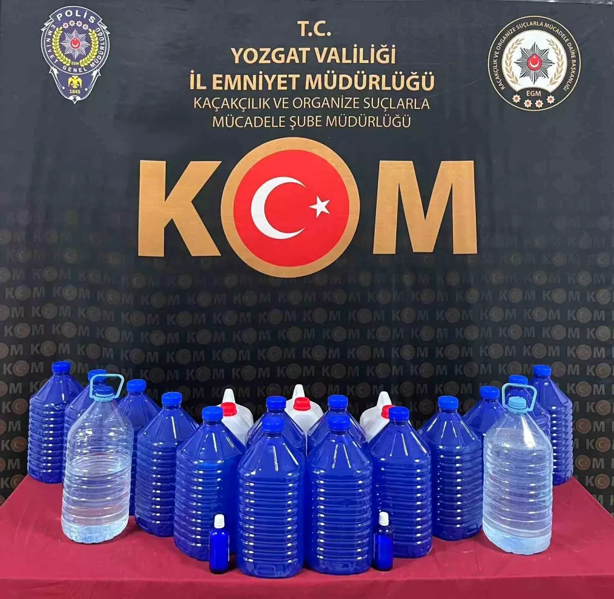 Yerköy'de Polis, 85 Litre Kaçak Alkolü Ele Geçirdi