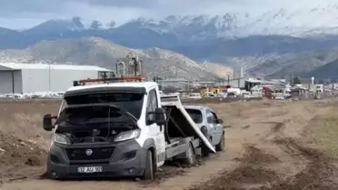 Kurtarma çalışması sırasında çekiciler