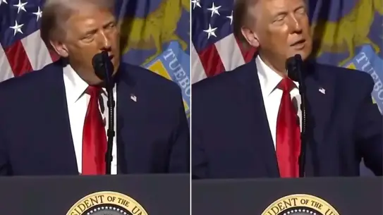 Trump Detroit'te konuşma sırasında