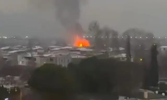 İtfaiye ekiplerinin müdahalesi