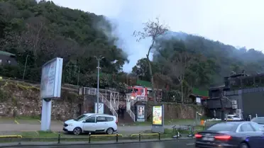 Yangın sonrası restoranın iç kısmı