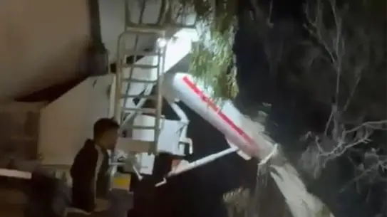 Beton mikserinin dere yatağındaki görüntüsü