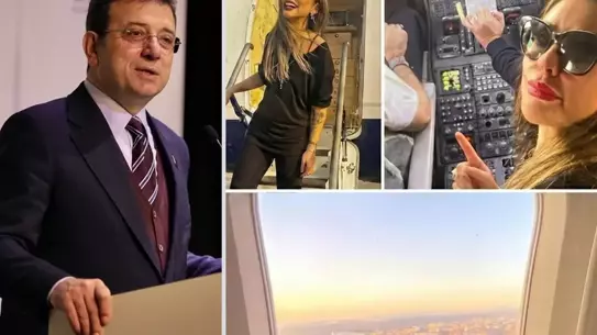 İmamoğlu'nun jetinde çekilen fotoğraf