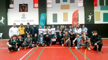 Badminton maçından bir an