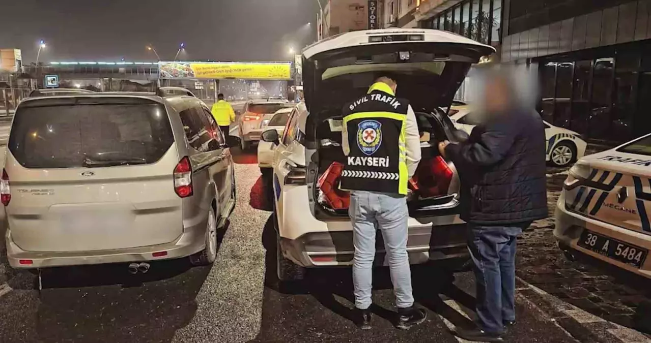 Kayseri'de Kış Drifti ve Trafik İhlallerine Büyük Ceza Yağmuru