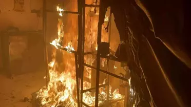 Yangın sonrası fabrikanın görünümü