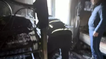 Yangın sonrası söndürülmüş alan