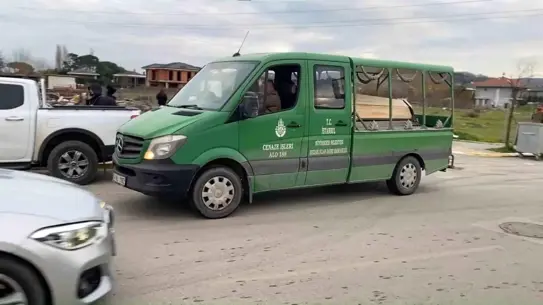 Yangın anındaki inşaat kulübesi