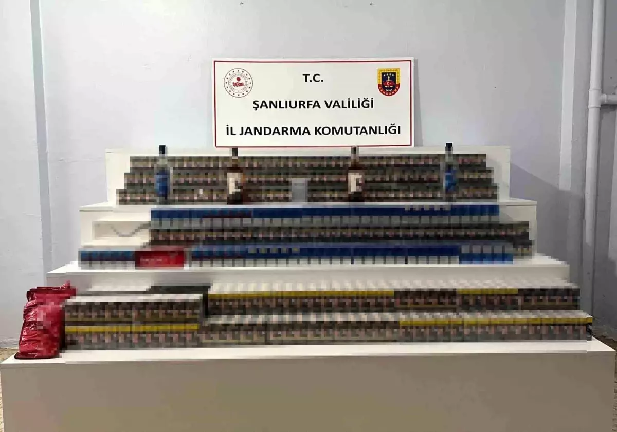 Viranşehir'de Gümrük Kaçağı Sigara ve Alkol Operasyonu: Jandarma 1.500 Paket Ele Geçirdi