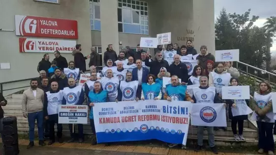 Yalova’da Memur-Sen Eylemi: Kamu Görevlileri Ücret Dengesizliğine Sessiz Kalmadı