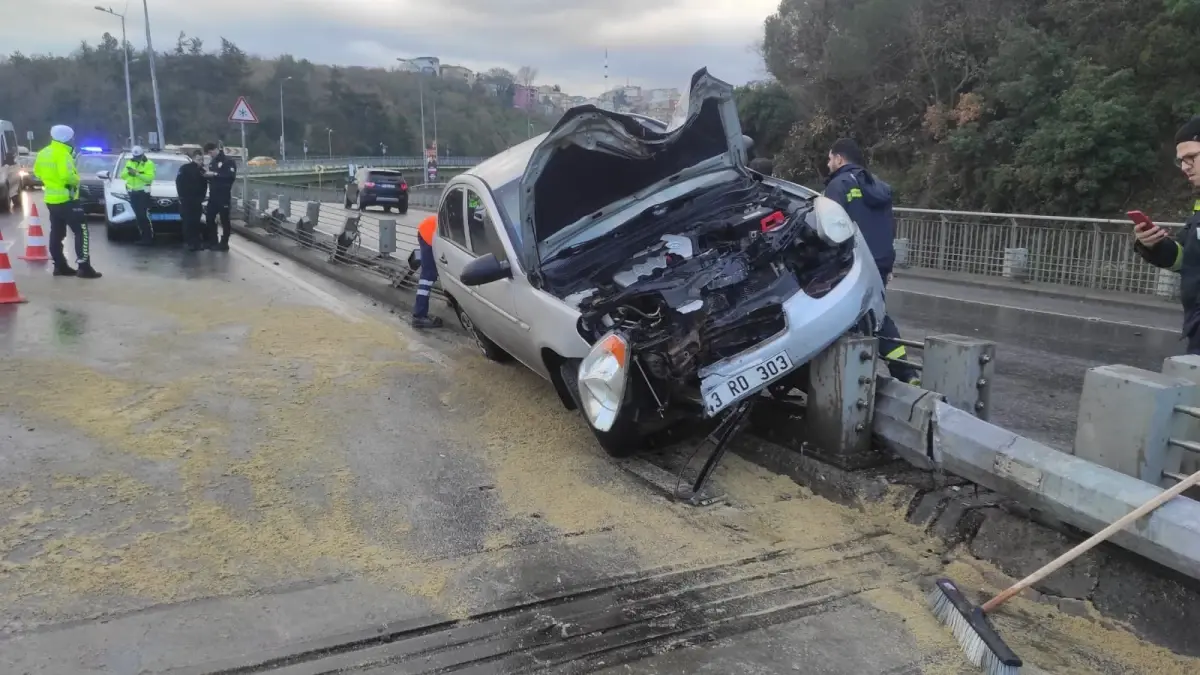 Sarıyer'de Araç Kontrolünü Kaybetti: Sürücü Hastaneye Kaldırıldı
