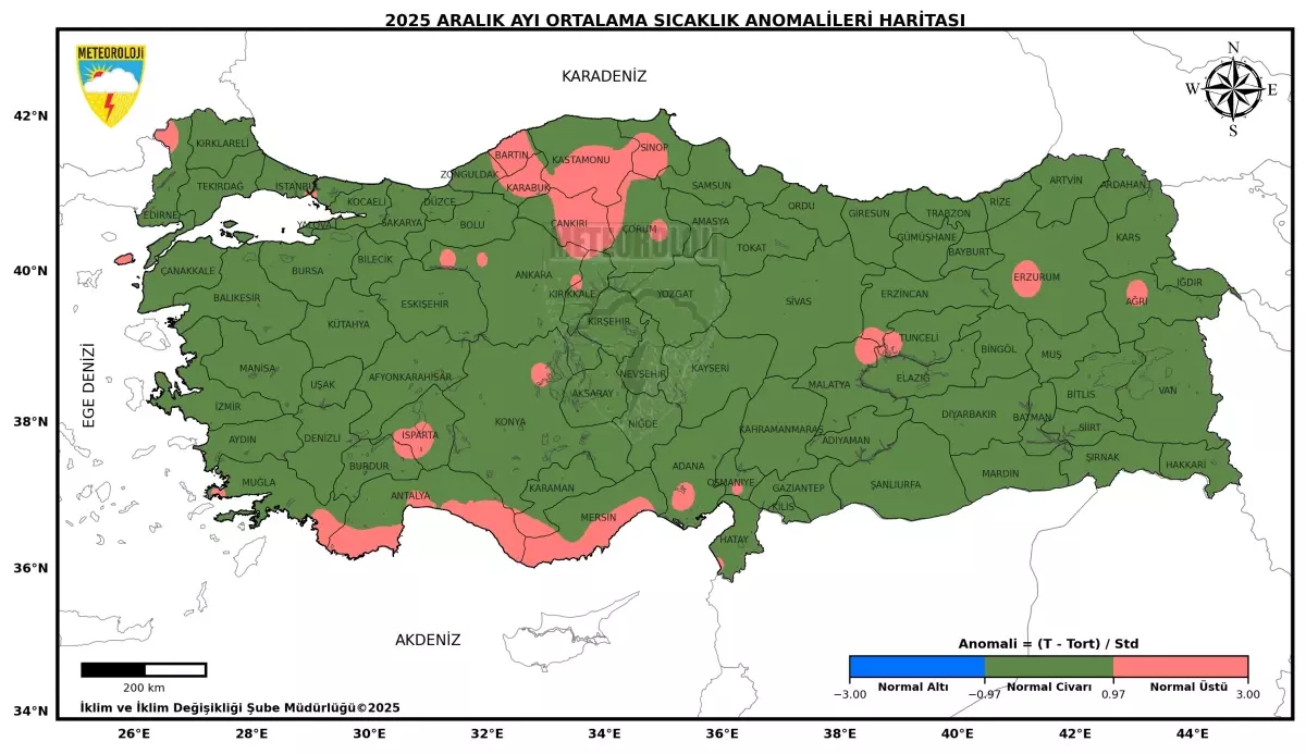 2025 Aralık Ayı Türkiye’de Rekor Sıcaklıkla Tarihe Geçti