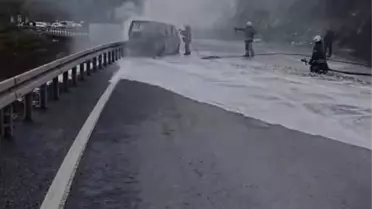 Yangın anındaki minibüs