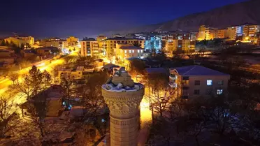 Malatya Darende’de Karla Örtülmüş Tarihi Yapılar Dronla Görüntülendi