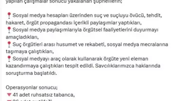 Operasyon sırasında elde edilen kanıtlar