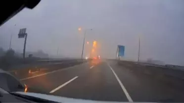 Kaza sonrası araçların görüntüsü