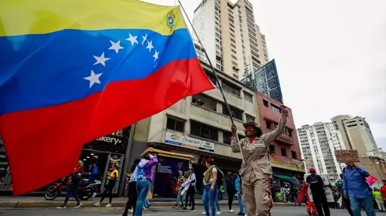 Venezuela protesto ana fotoğrafı