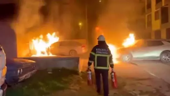 Yangın anındaki otomobil