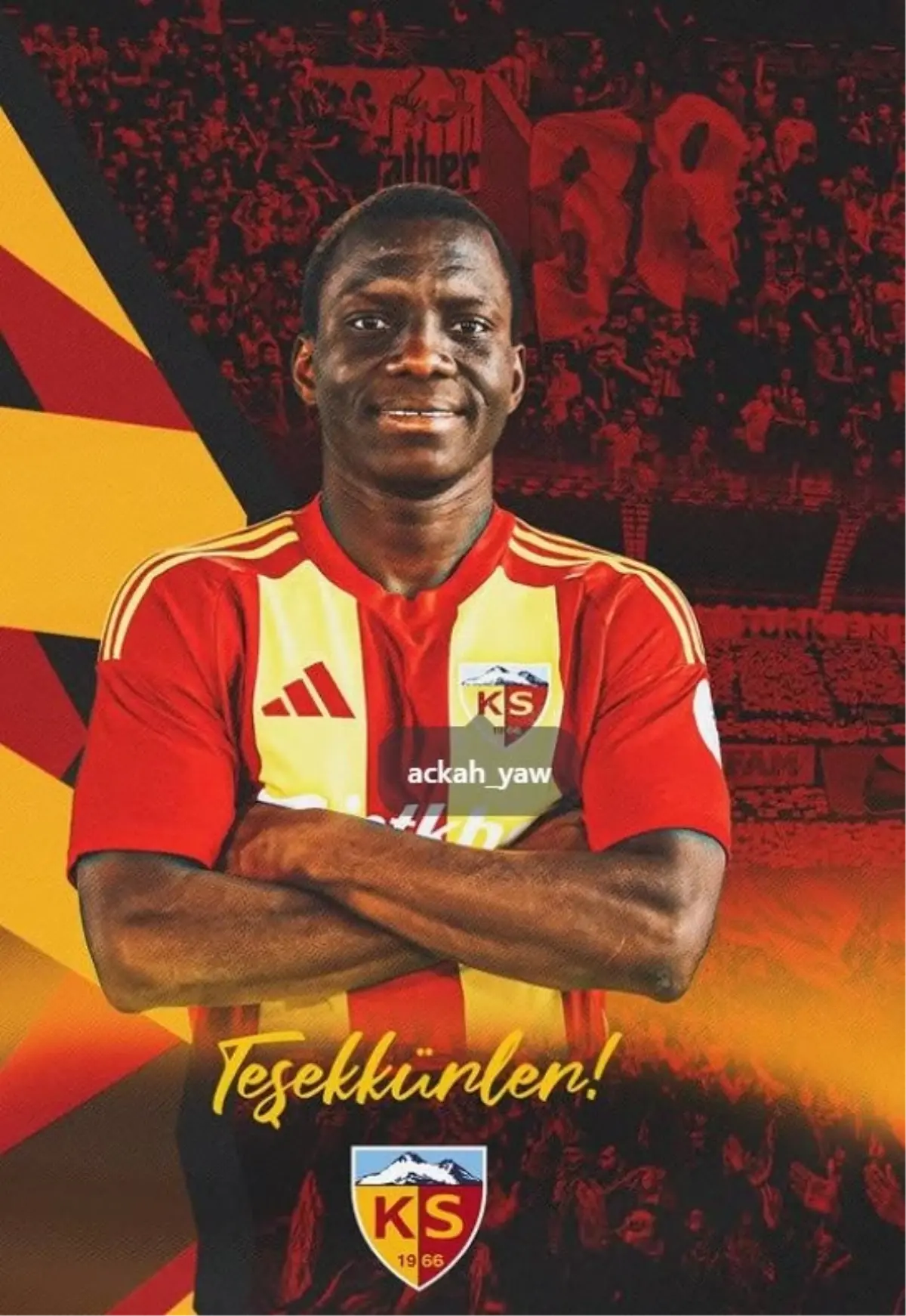 Kayserispor, Ganimetli Orta Saha Oyuncusu Yaw Ackah ile Yollarını Ayırdı