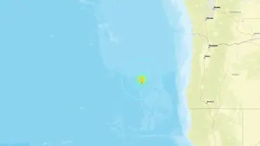 Deprem dalga grafiği ve Oregon kıyısı