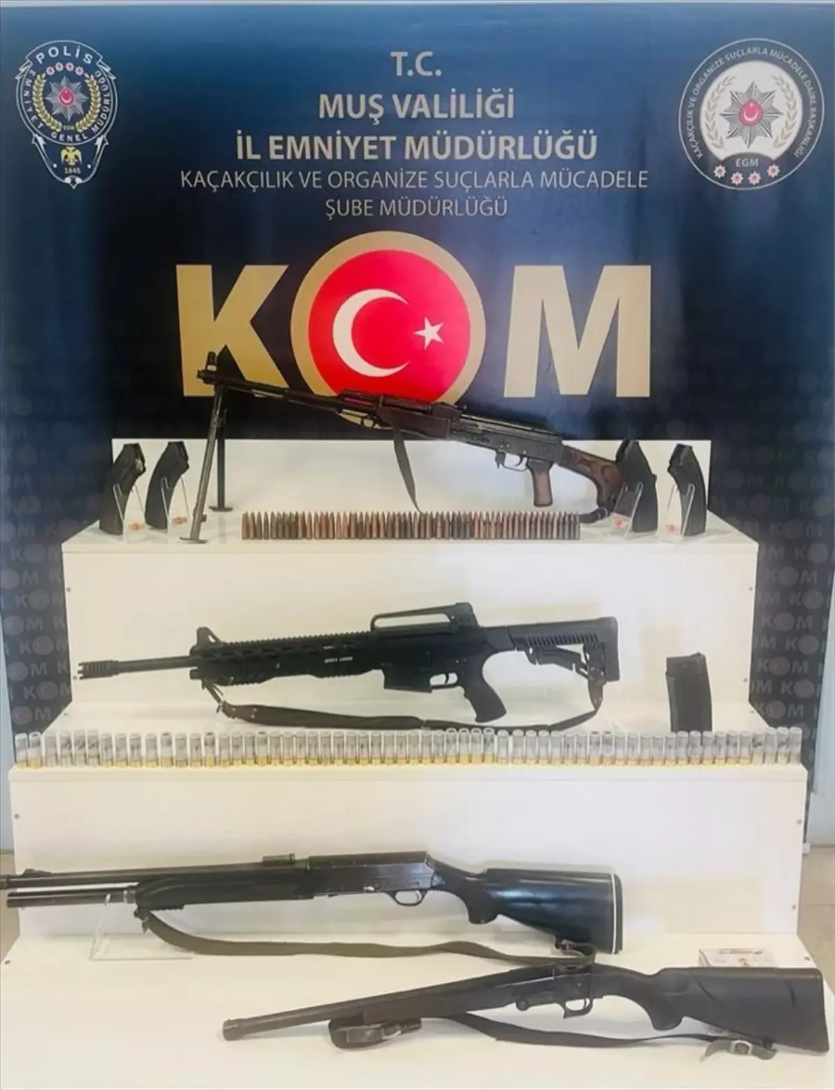 Muş'ta Silah ve Mühimmat Operasyonu: 4 Şüpheli Gözaltında