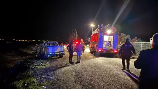 Yanmış kamyonda bulunan ceset fotoğrafı