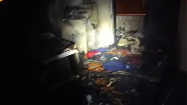 Yangın söndürülmüş çatı görüntüsü